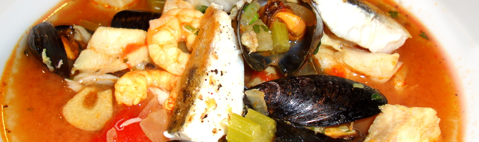 Fischsuppe mit Miesmuscheln & Garnelen