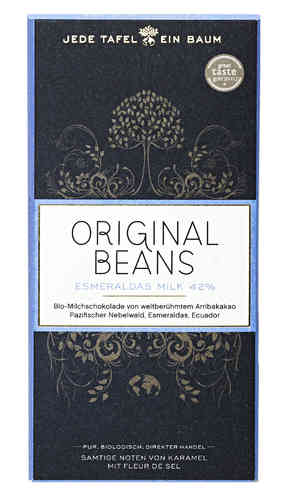 Esmeraldas Milk Bio Schokolade 42% Original Beans