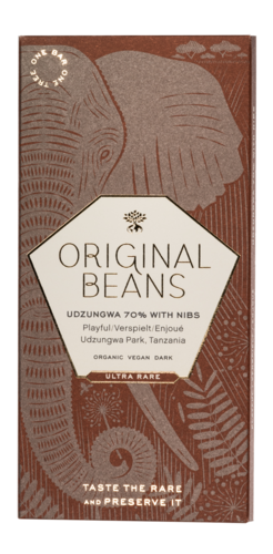 Cru Udzungwa Grué 70% bitter Bio Schokolade Original Beans