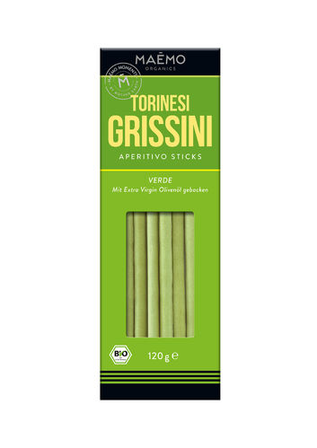 Grissini Verde Aperitivo Sticks Bio Maemo Organics