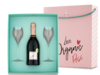 Paket LOVE BOX Pinot Grigio Spumante & 2 Gläser La Jara Bio