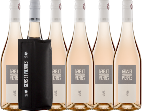 Gens et Pierres Rosé IGP 2025 Mas des Quernes Biowein 6er Karton mit gratis Kühlmanschette