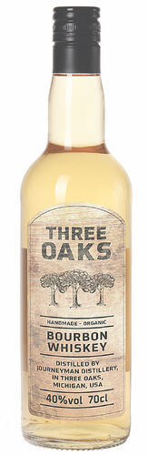 Three Oaks Bio Bourbon Whiskey Journeymen Distillery