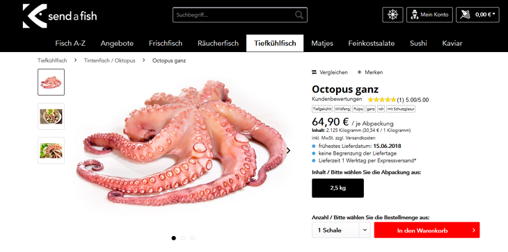 Zum Pulpo von send a fish