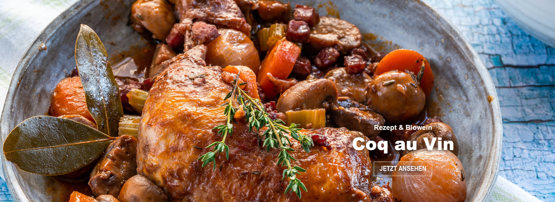 Rezept & Biowein Coq au Vin